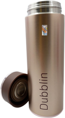 Dubblin MAJESTIC BASKET HOT & COLD STAINLESS STEEL VACCUM INSTULATED SWEETIE 360 ml Bottle(Pack of 1, Gold, Steel)