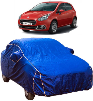MoTRoX Car Cover For Fiat Punto Evo (With Mirror Pockets)(Blue)