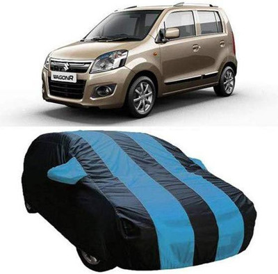 AASTER Car Cover For Maruti Suzuki WagonR (With Mirror Pockets)(Blue, Blue)