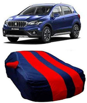 AASTER Car Cover For Maruti Suzuki S-Cross (With Mirror Pockets)(Red, Blue)