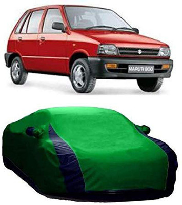 AASTER Car Cover For Maruti Suzuki 800 (With Mirror Pockets)(Green, Blue)
