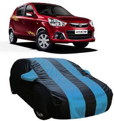 AASTER Car Cover For Maruti Suzuki Alto K10 (With Mirror Pockets)(Blue, Blue)