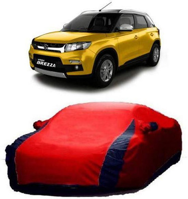 AASTER Car Cover For Maruti Suzuki Vitara Brezza (With Mirror Pockets)(Red, Blue)