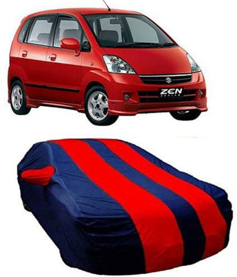 AASTER Car Cover For Maruti Suzuki Zen Estilo (With Mirror Pockets)(Red, Blue)