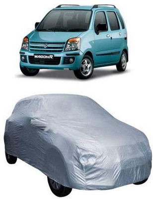 AASTER Car Cover For Maruti Suzuki WagonR (With Mirror Pockets)(Silver)