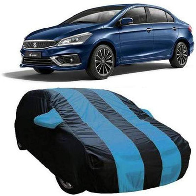 AASTER Car Cover For Maruti Suzuki Ciaz (With Mirror Pockets)(Blue, Blue)