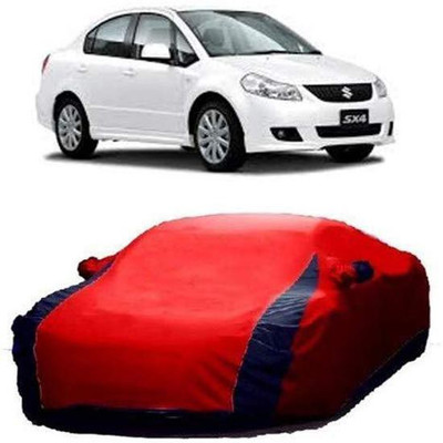 AASTER Car Cover For Maruti Suzuki SX4 (With Mirror Pockets)(Red, Blue)