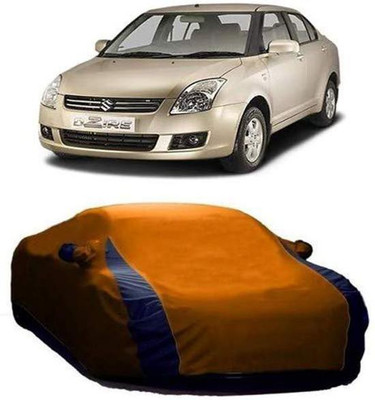 AASTER Car Cover For Maruti Suzuki Swift Dzire (With Mirror Pockets)(Orange, Blue)