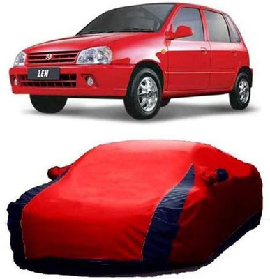 AASTER Car Cover For Maruti Suzuki Zen (With Mirror Pockets)(Red, Blue)