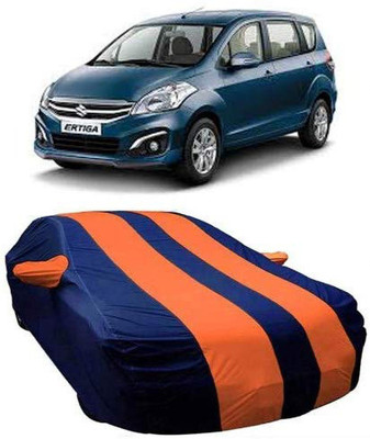AASTER Car Cover For Maruti Suzuki Ertiga (With Mirror Pockets)(Orange, Blue)