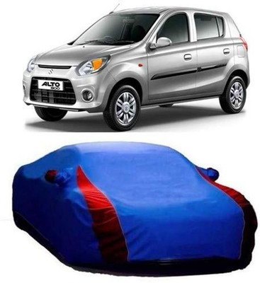 AASTER Car Cover For Maruti Suzuki Alto 800 (With Mirror Pockets)(Blue, Red)