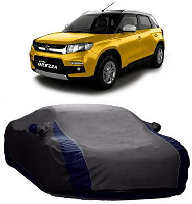 AASTER Car Cover For Maruti Suzuki Vitara Brezza (With Mirror Pockets)(Grey)