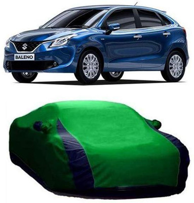 AASTER Car Cover For Maruti Suzuki Baleno (With Mirror Pockets)(Green, Blue)
