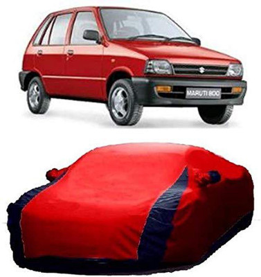AASTER Car Cover For Maruti Suzuki 800 (With Mirror Pockets)(Red, Blue)