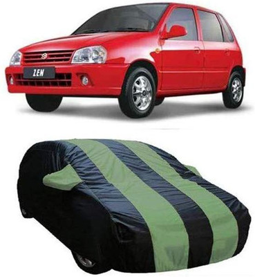 AASTER Car Cover For Maruti Suzuki Zen (With Mirror Pockets)(Green, Blue)
