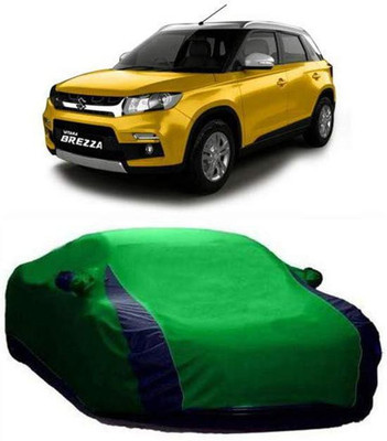 AASTER Car Cover For Maruti Suzuki Vitara Brezza (With Mirror Pockets)(Green, Blue)