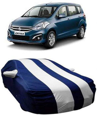 AASTER Car Cover For Maruti Suzuki Ertiga (With Mirror Pockets)(White, Blue)