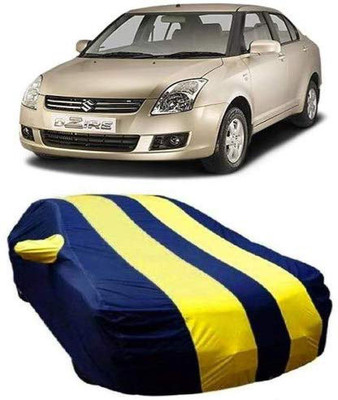 AASTER Car Cover For Maruti Suzuki Swift Dzire (With Mirror Pockets)(Yellow, Blue)