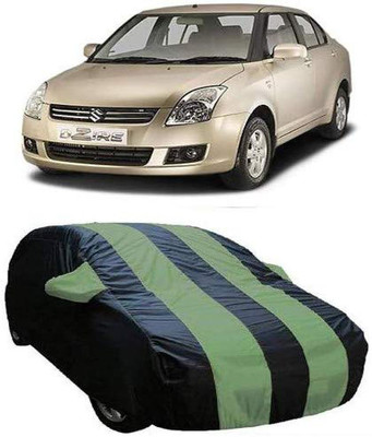 AASTER Car Cover For Maruti Suzuki Swift Dzire (With Mirror Pockets)(Green, Blue)