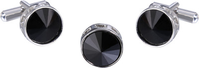 TRIPIN Brass Cufflink & Tie Pin Set(Black)