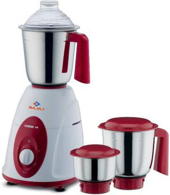 BAJAJ New Red Classic 750 Mixer Grinder (3 Jars, Maroon)