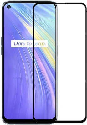 Q Box Edge To Edge Tempered Glass for Realme, 6(Pack of 1)