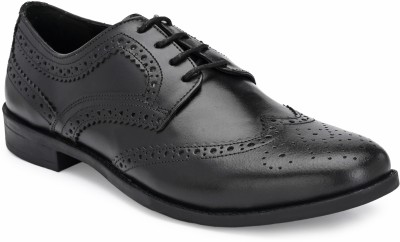 Carlo Romano by Wasan Shoes Premium Quality Brogue Shoe Officewear Partywear Lace Up For Men(Black)