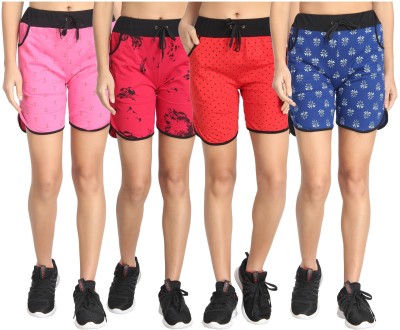 DIAZ Printed Women Multicolor Sports Shorts