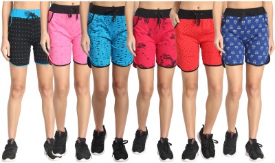 DIAZ Printed Women Multicolor Sports Shorts