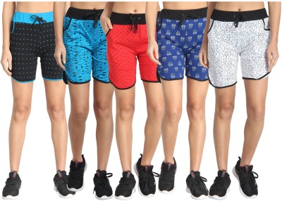 DIAZ Printed Women Multicolor Sports Shorts