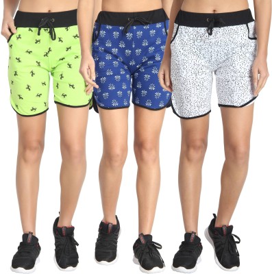 DIAZ Printed Women Multicolor Sports Shorts