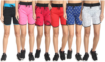 DIAZ Printed Women Multicolor Sports Shorts