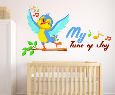 Littlebuds 100 cm Bird Tune Removable Sticker(Pack of 1)