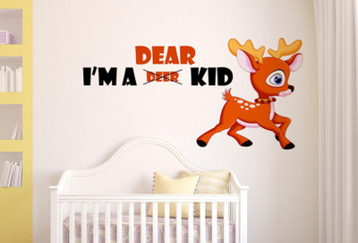 Littlebuds 110 cm Deer Not Dear Removable Sticker(Pack of 1)