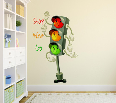 Littlebuds 95 cm Traffic Signal Removable Sticker(Pack of 1)