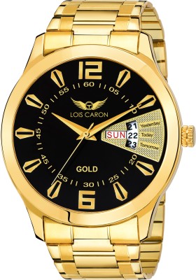 LOIS CARON LCS-8403 ORIGINAL GOLD PLATED DAY & DATE FUNCTIONING Analog Watch  - For Men