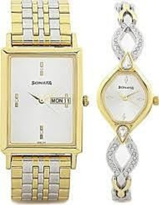 Sonata 770038063BM01C Analog Watch - For Couple