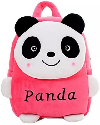 ForChild Pink Panda panda Premium Quality Soft Children, Kids, Baby, Velvet Traveling & School Backpack NEW School Bag (Multicolor, 10 L) School Bag(Pink, 10 L)