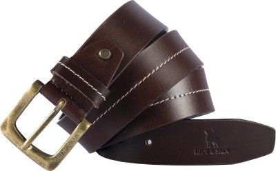 HIDE & SKIN Men Casual Brown Genuine Leather Belt