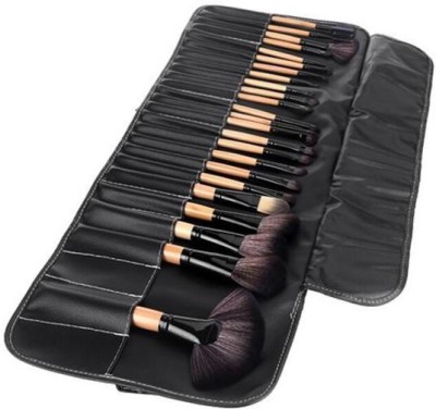 NETP Makeup Professional 24 Piece Makeup Brush Set with Leather Bag (Pack of 24)(Pack of 24)