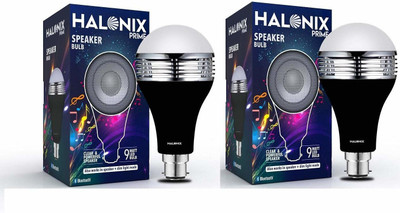 HALONIX 9 W Bluetooth Round B22 LED Bulb(White, Pack of 2)