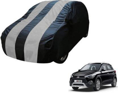 online Retail Car Cover For Hyundai i20 Active (Without Mirror Pockets)(Black, Grey)