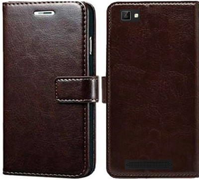 MYSHANZ Flip Cover for XOLO ERA 1X Flip Cover, XOLO ERA 1X Flipcover, XOLO ERA 1X Designer Flip Cover(Brown)