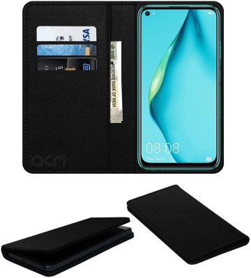 ACM Flip Cover for Huawei P40 Lite(Black, Cases with Holder, Pack of: 1)