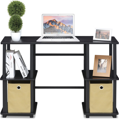 Furinno Engineered Wood Computer Desk(Modular, Finish Color - Black)