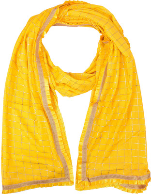 YOUTHQUAKE Chiffon Checkered Women Dupatta
