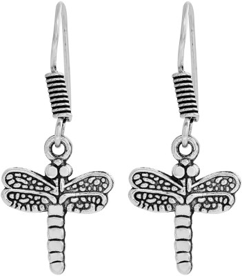 morir Silver Butterfly And Scorpion Shaped Animal Charming Dangle Hook Fashionable Trendy Earring Statement Jewelry For Women And Girls Brass Drops & Danglers