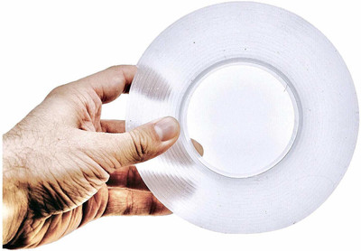 SONALEX 3 Meter Double Sided Tape Reusable Adhesive Silicone Tape 3 m Double-sided Tape(Clear Pack of 1)