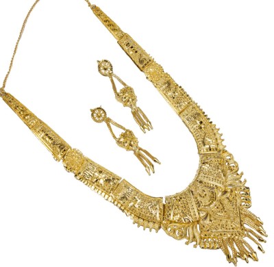 PIAH Brass Gold-plated Gold Jewellery Set(Pack of 1)