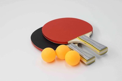 RIO PORT Ping Pong Paddle Set with 2 Bats and 3 Ping Pong Balls Table Tennis Kit